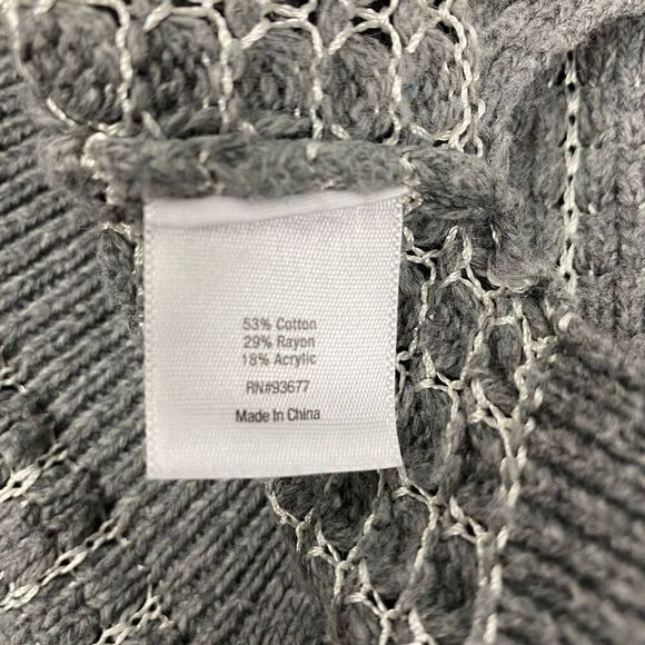 a.n.a. Long sleeve sweater w/stripe stitching, grey/white sz XS - Picture 10 of 11